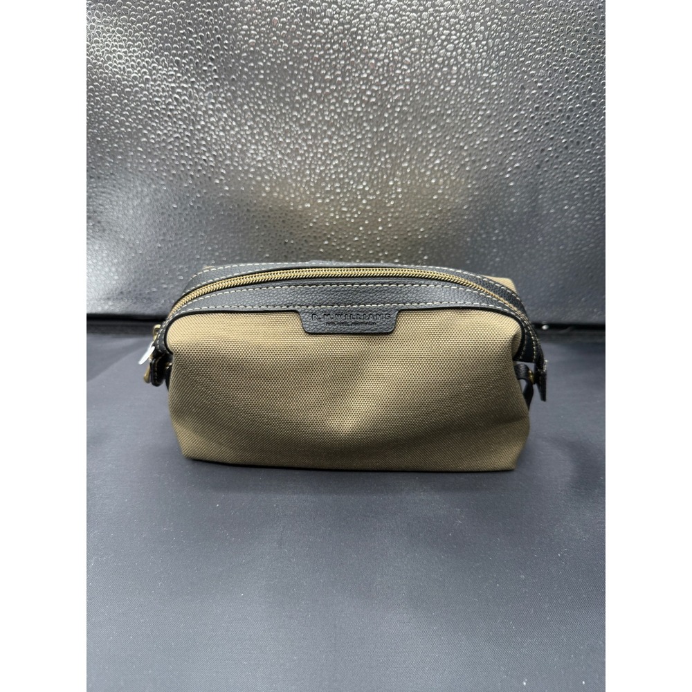 New RM Williams x Qantas Canvas Leather Toiletry Bag Travel Amenity Pouch Brown